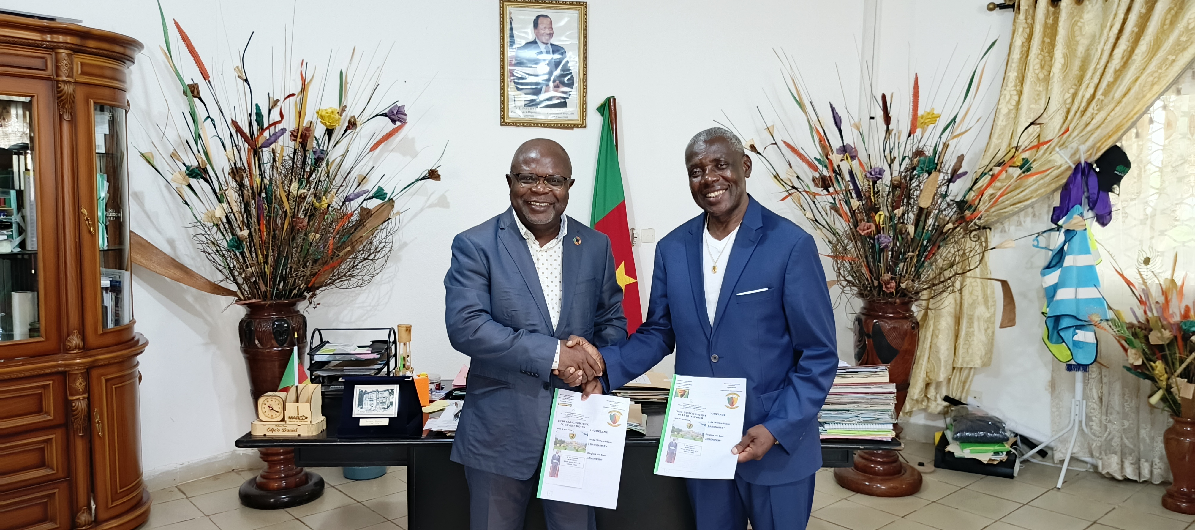 Lancement du processus de jumelage entre la Ville d'Oyem (Gabon) et la Communauté Urbaine d'Ebolowa (Cameroun) :